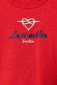 Dziewczynka United Colors of Benetton t-shirt bawełniany dziecięcy 3I1XG10J2.P.Seasonal czerwony
