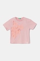 United Colors of Benetton tricou de bumbac pentru copii imprimeu roz 3I1XG10IK.P.Seasonal