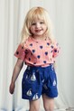 Mini Rodini t-shirt bawełniany dziecięcy Outlined hearts wzorzyste różowy 2522013128