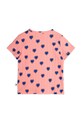 Дівчинка Дитяча бавовняна футболка Mini Rodini Outlined hearts 2522013128 рожевий
