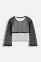 Coccodrillo longsleeve dziecięcy z elastanem srebrny WC5143105CGJ