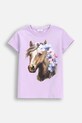 Detské obojstranné tričko Coccodrillo s elastanom fialová WC5143222VGB