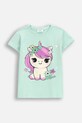 Coccodrillo t-shirt dziecięcy z elastanem turkusowy WC5143224VGB