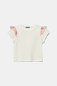 United Colors of Benetton tricou copii imprimeu bej 3P4ZG10IV.P.Seasonal