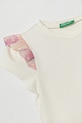 Дівчинка Дитяча футболка United Colors of Benetton 3P4ZG10IV.P.Seasonal бежевий
