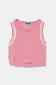 Παιδικό top United Colors of Benetton απλικέ ροζ 3P4ZCH01U.G.Seasonal