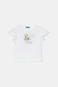 Дитяча бавовняна футболка United Colors of Benetton бавовна білий 3I1XG10IU.P.Seasonal
