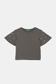United Colors of Benetton tricou de bumbac pentru copii imprimeu gri 3MI5C10O1.G.Seasonal