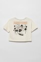 Детска памучна тениска United Colors of Benetton 3I1XC10N8.G.Seasonal бежов SS25