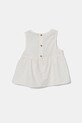 United Colors of Benetton top lniany dziecięcy 59Y6GQ02F.P.Seasonal beżowy SS25