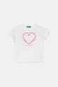 United Colors of Benetton t-shirt bawełniany dziecięcy nadruk biały 3JERG10J3.P.Seasonal