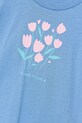 Dievča Detské bavlnené tričko United Colors of Benetton 3JERG10J3.P.Seasonal modrá