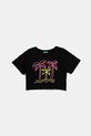 United Colors of Benetton tricou de bumbac pentru copii imprimeu negru 3SDLC10OX.G.Seasonal