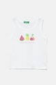 United Colors of Benetton top din bumbac pentru copii print alb 3I1XGH012.P.Seasonal