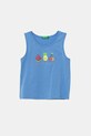 United Colors of Benetton top bawełniany dziecięcy nadruk niebieski 3I1XGH012.P.Seasonal