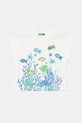 United Colors of Benetton tricou de bumbac pentru copii imprimeu alb 3I1XG10JH.P.Seasonal