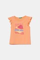 United Colors of Benetton t-shirt bawełniany dziecięcy nadruk pomarańczowy 3I1XG10JK.P.Seasonal
