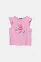 Детска памучна тениска United Colors of Benetton щампа розов 3I1XG10JK.P.Seasonal