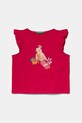 United Colors of Benetton tricou de bumbac pentru copii imprimeu roz 3I1XG10JK.P.Seasonal