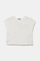 United Colors of Benetton t-shirt dziecięcy z elastanem biały 3JFAC10PD.G.Seasonal