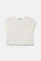 United Colors of Benetton t-shirt dziecięcy z elastanem biały 3JFAC10PD.G.Seasonal