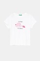 United Colors of Benetton tricou de bumbac pentru copii print alb 3I1XG10JJ.P.Seasonal