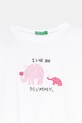 Дівчинка Дитяча бавовняна футболка United Colors of Benetton 3I1XG10JJ.P.Seasonal білий
