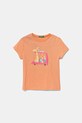 United Colors of Benetton tricou de bumbac pentru copii print portocaliu 3I1XG10JJ.P.Seasonal