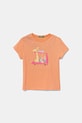 Παιδικό βαμβακερό μπλουζάκι United Colors of Benetton στάμπα πορτοκαλί 3I1XG10JJ.P.Seasonal