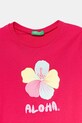 Дівчинка Дитяча бавовняна футболка United Colors of Benetton 3I1XG10JJ.P.Seasonal рожевий