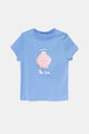 United Colors of Benetton t-shirt bawełniany dziecięcy nadruk niebieski 3I1XG10JJ.P.Seasonal
