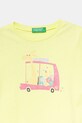 Fete United Colors of Benetton tricou de bumbac pentru copii 3I1XG10JJ.P.Seasonal verde