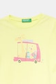 Dziewczynka United Colors of Benetton t-shirt bawełniany dziecięcy 3I1XG10JJ.P.Seasonal zielony