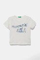 Detské bavlnené tričko United Colors of Benetton bavlna biela 38V4G10JI.P.Seasonal