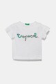 United Colors of Benetton t-shirt in cotone per bambini prodotto per bambini bianco 38V4G10JI.P.Seasonal
