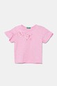 Dječja pamučna majica kratkih rukava United Colors of Benetton pamuk roza 38V4G10JI.P.Seasonal
