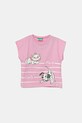United Colors of Benetton tricou de bumbac pentru copii print roz 3JERG10JC.P.Seasonal