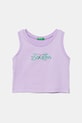 United Colors of Benetton top din bumbac pentru copii print violet 3I1XCH01Z.G.Seasonal