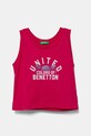 Дитячий бавовняний топ United Colors of Benetton бавовна рожевий 3I1XCH01Z.G.Seasonal