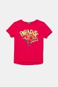 United Colors of Benetton tricou de bumbac pentru copii print roz 3I1XC10OY.G.Seasonal