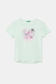 Детска памучна тениска United Colors of Benetton памук тюркоазен 3I1XC10OY.G.Seasonal