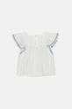 Детская хлопковая блузка United Colors of Benetton 54HZGQ02Q.P.Seasonal белый SS25
