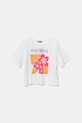 Дитяча бавовняна футболка United Colors of Benetton візерунок білий 35RYC10OZ.G.Seasonal
