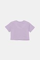 Παιδικό βαμβακερό μπλουζάκι United Colors of Benetton 35RYC10OZ.G.Seasonal μωβ SS25