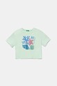 United Colors of Benetton t-shirt bawełniany dziecięcy nadruk zielony 35RYC10OZ.G.Seasonal