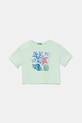 Dětské bavlněné tričko United Colors of Benetton potisk zelená 35RYC10OZ.G.Seasonal