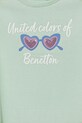 Fete United Colors of Benetton tricou de bumbac pentru copii 3I1XG10JB.P.Seasonal verde
