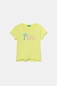 United Colors of Benetton t-shirt bawełniany dziecięcy nadruk zielony 3I1XG10JB.P.Seasonal