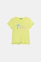 United Colors of Benetton tricou de bumbac pentru copii imprimeu verde 3I1XG10JB.P.Seasonal