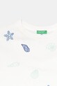 Fete United Colors of Benetton tricou de bumbac pentru copii 3096C10PC.G.Seasonal alb